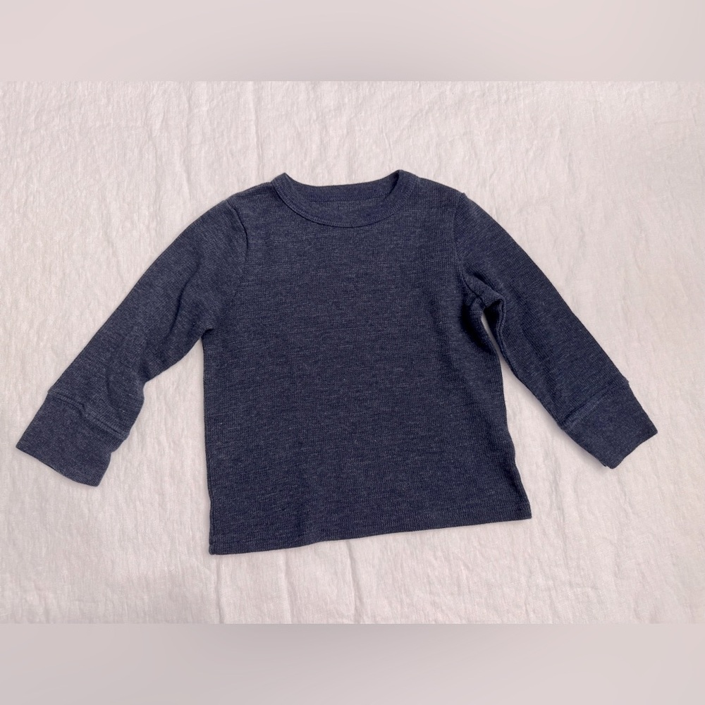 Kids Navy Long Sleeve Shirt